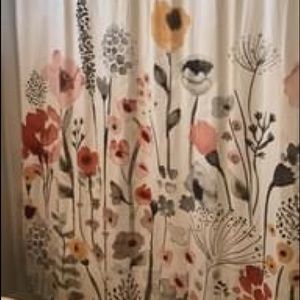 Floral print shower curtain